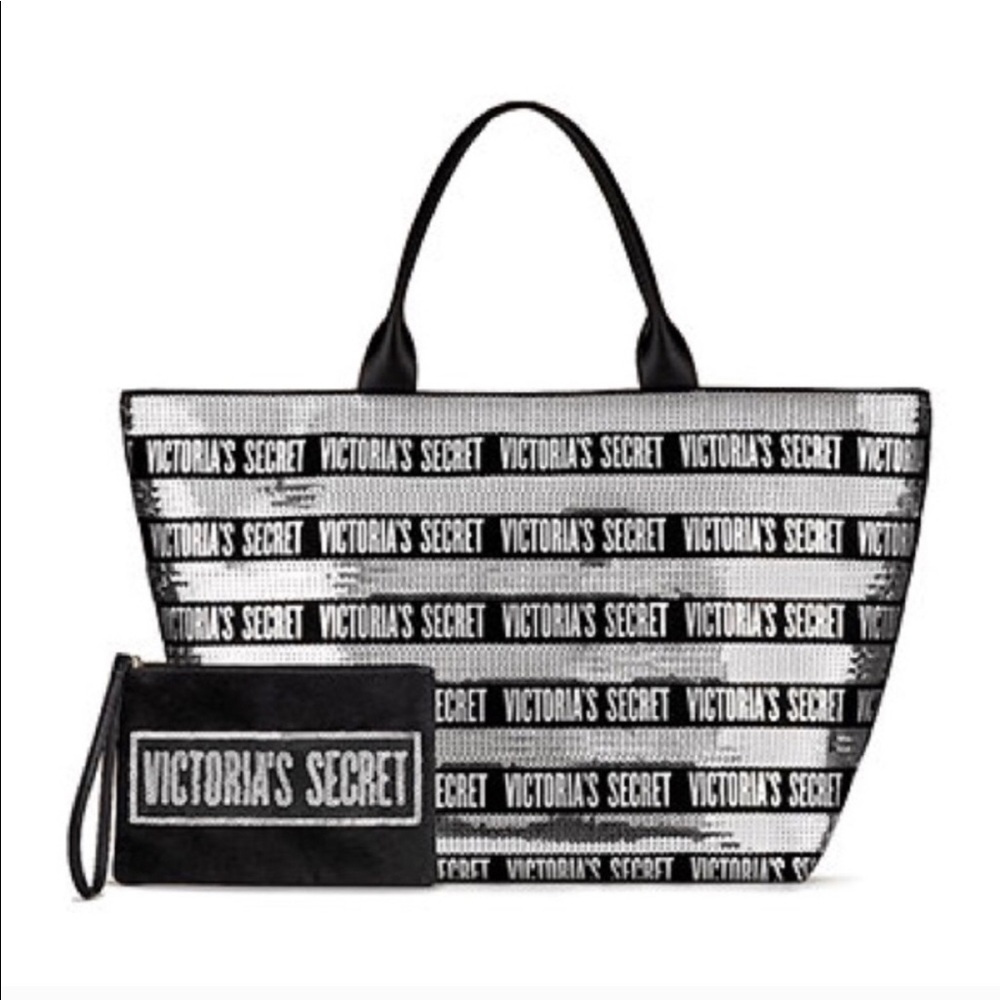 Victoria’s Secret Black and Silver Tote 2018